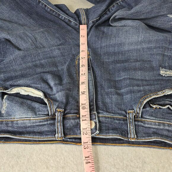 Judy Blue Women's Jeans Size 18 Blue Dark Wash Relaxed Fit Distressed Raw Hems - Picture 5 of 13